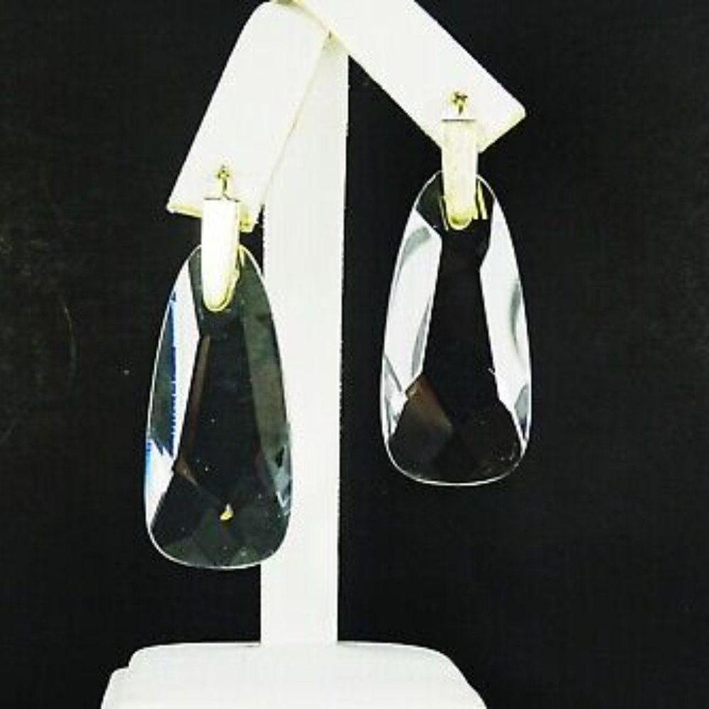 KENDRA SCOTT Maize Yellow Gold Plated Clear Crystal Earrings